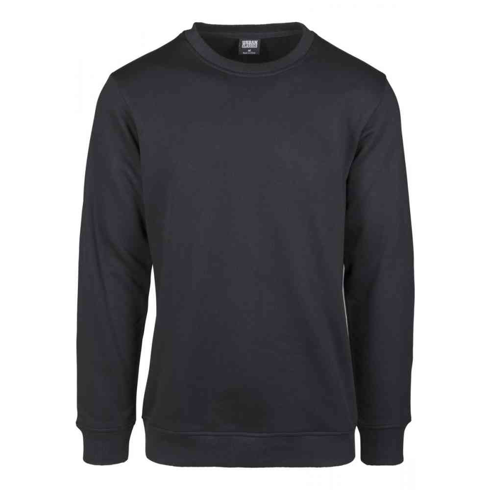 Urban Classics - Basic Terry Crew Sweater - Black